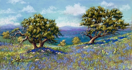 On Bluebonnet Hill by artist Jesse Holster